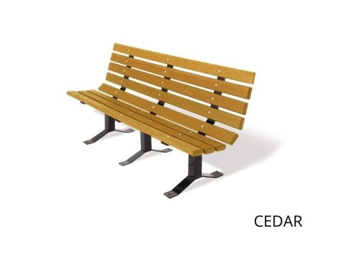 Recycled Bench with Back