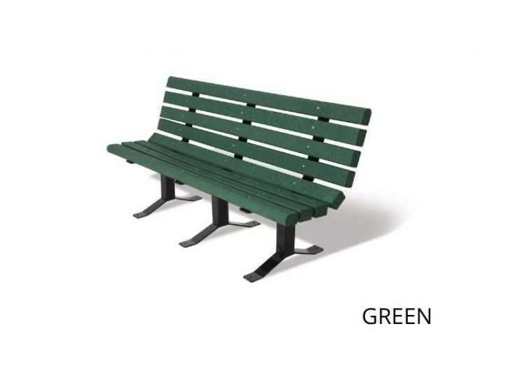 Recycled Bench with Back