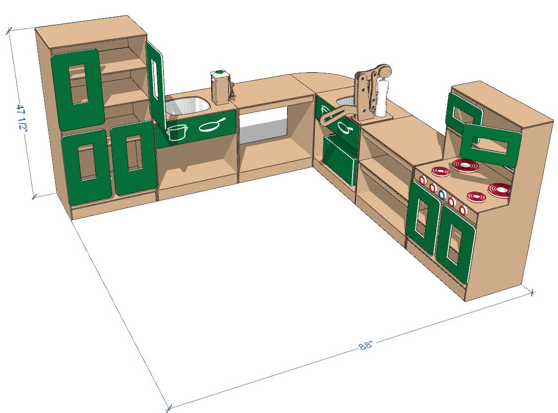 Corner Mud Kitchen Set