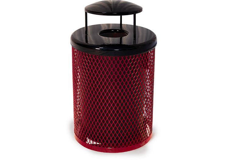 Metal Trash Receptacle