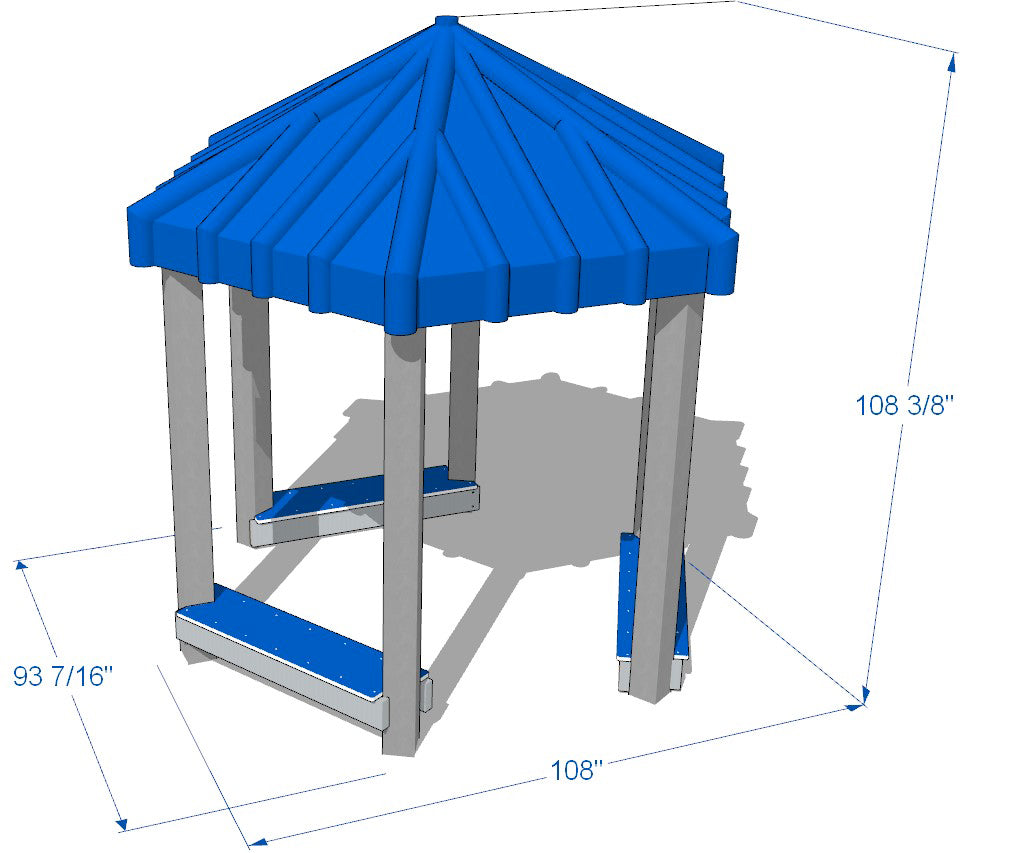 Gazebo with Hex Roof