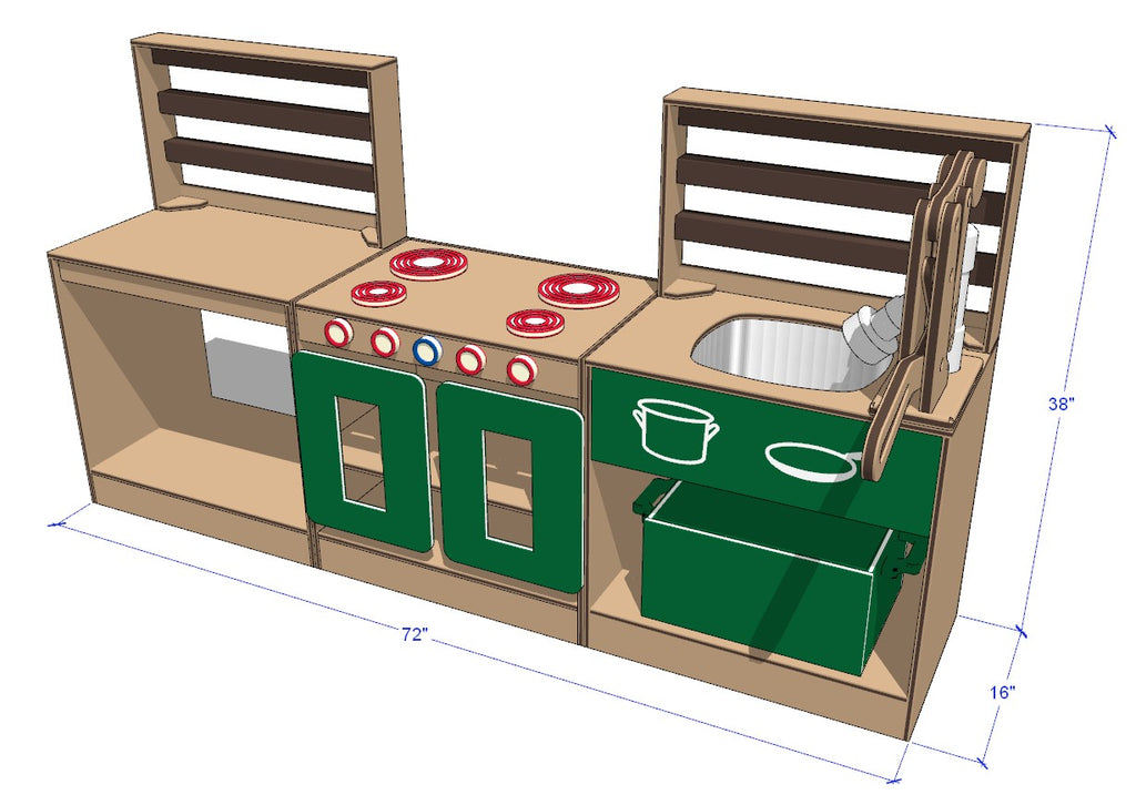 Mud Kitchen Set - Island