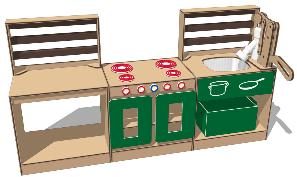 Mud Kitchen Set - Island