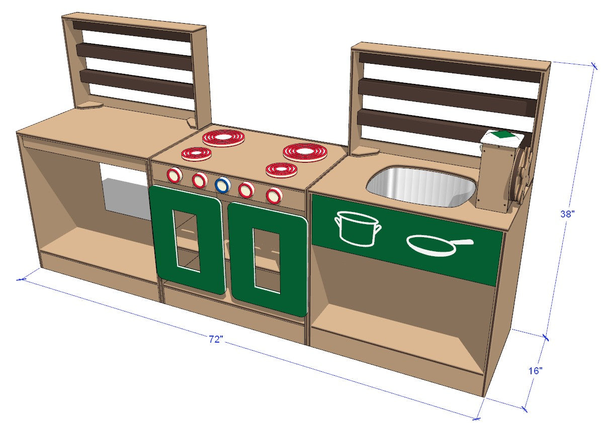 Mud Kitchen Set - Island