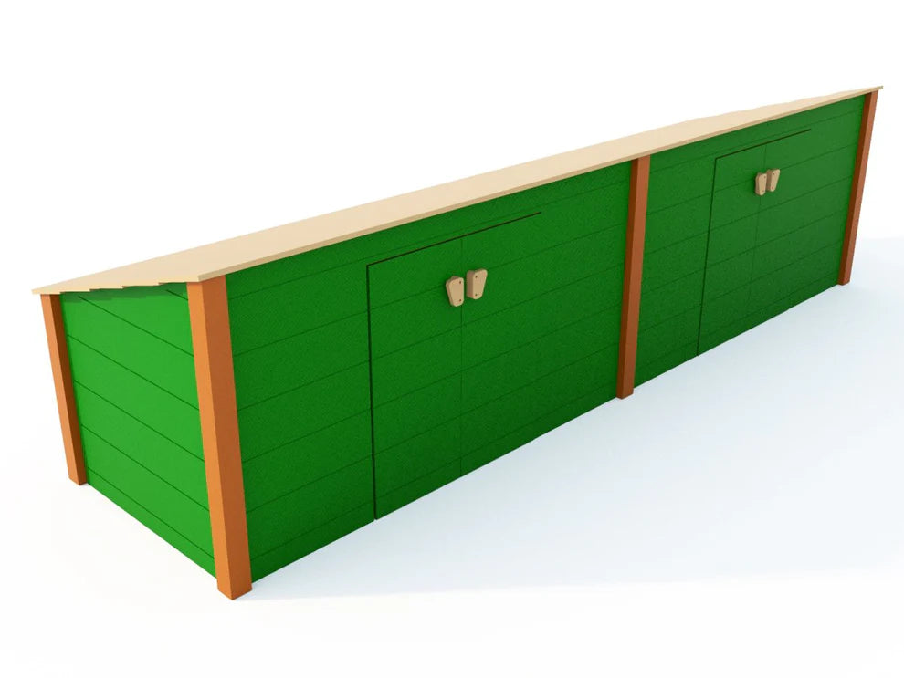 Double Modern Trike Shed